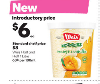 Woolworths Weis Half and Half 1 Litre offer