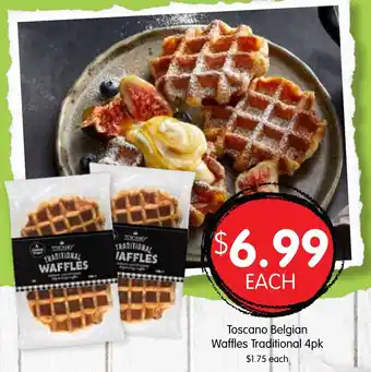 Toscano Belgian Waffles Traditional 4pk