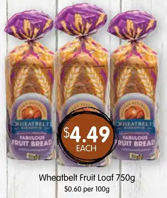 Spudshed Wheatbelt Fruit Loaf 750g offer