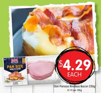 Spudshed Don Pansize Rindless Bacon 250g offer
