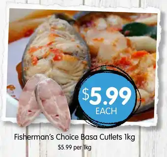 Spudshed Fisherman's Choice Basa Cutlets 1kg offer