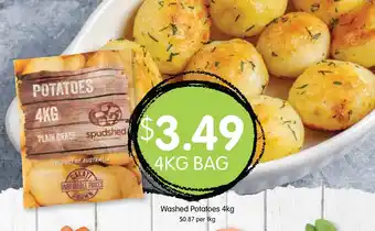 Spudshed Washed Potatoes 4kg offer