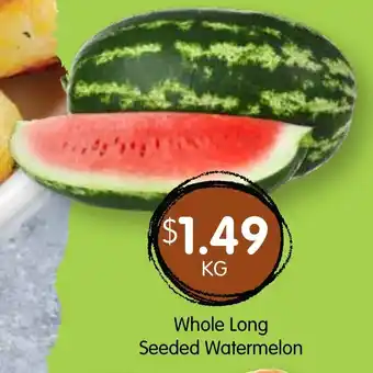 Whole Long Seeded Watermelon