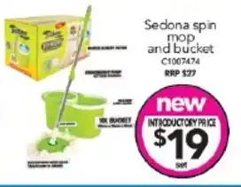 Cheap as Chips Sedona spin mop and bucket offer