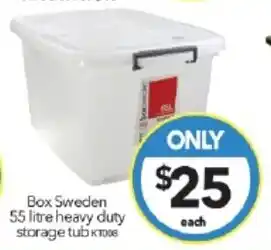 Cheap as Chips Box Sweden 55 litre heavy duty storage tub offer
