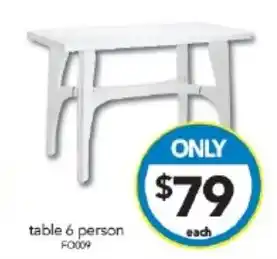 Cheap as Chips table 6 person offer