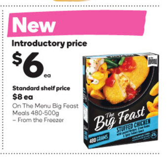 Woolworths On The Menu Big Feast Meals 480-500g offer