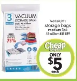 Cheap as Chips vacuum storage bags medium 3pk offer