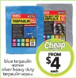 Cheap as Chips blue tarpaulin silver heavy duty tarpaulin offer