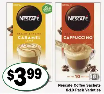 Friendly Grocer Nescafe Coffee Sachets 8-10 Pack Varieties offer