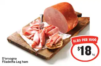 IGA D'orsogna Filadelfia Leg ham 1kg offer