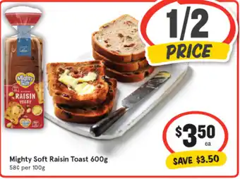 IGA Mighty Soft Raisin Toast 600g offer