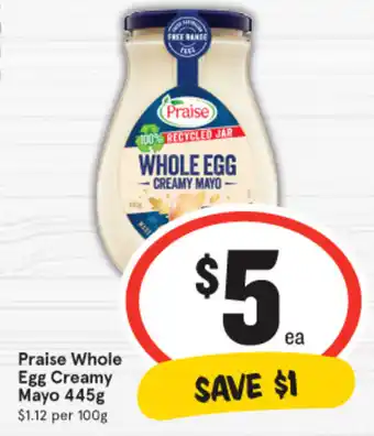 IGA Praise Whole Egg Creamy Mayo 445g offer