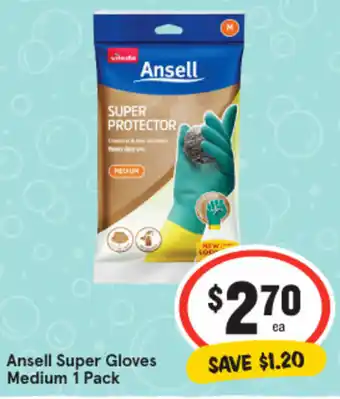 IGA Ansell Super Gloves Medium 1 Pack offer