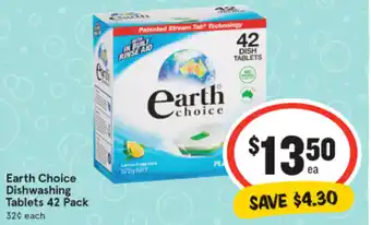 IGA Earth Choice Dishwashing Tablets 42 Pack offer
