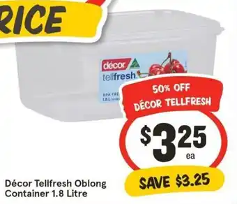 IGA Décor Tellfresh Oblong Container 1.8 Litre offer