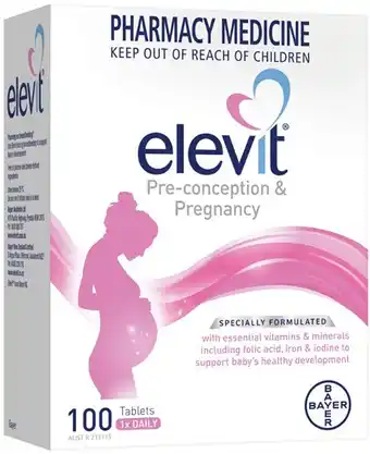 Discount Drug Stores Elevit Pre-Conception & Pregnancy Multivitamin 100 Tablets offer