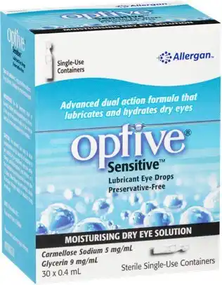 Optive Sensitive Eye Drops 30 x 0.4mL