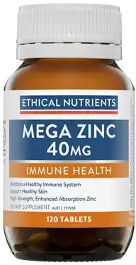 Discount Drug Stores Ethical Nutrients Mega Zinc 40mg 120 Tablets offer