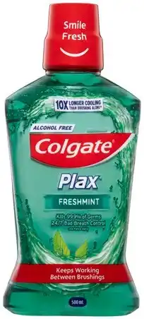 Discount Drug Stores Colgate Plax Mouthwash Freshmint 500mL offer