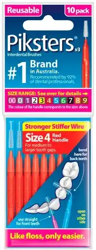 Discount Drug Stores Piksters Interdental Brush Size 4 10 Pack offer