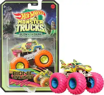 BIG W Hot Wheels Assorted Monster Trucks Glow in the Dark Diecast 1:64 Scale Trucks offer