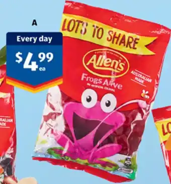 ALDI Allen's Party Mix or Frogs Alive 280g offer