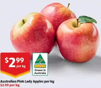 ALDI Australian Pink Lady Apples per kg offer