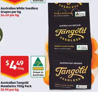 ALDI Australian Tangold Mandarins 750g Pack offer