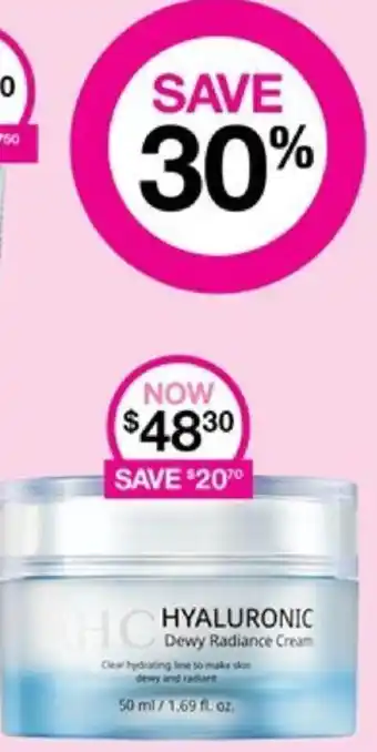 Priceline HCH HYALURONIC Dewy Radiance Cream offer