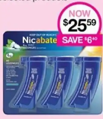 Priceline NICABATE Selected products offer