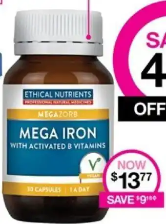 Priceline MEGA IRON WITH ACTIVATED B VITAMINS offer