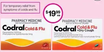 Priceline PHARMACY MEDICINE Codral Cold & Flu offer