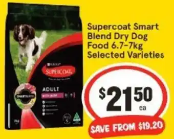 IGA Supercoat Smart Blend Dry Dog Food 6.7-7kg offer