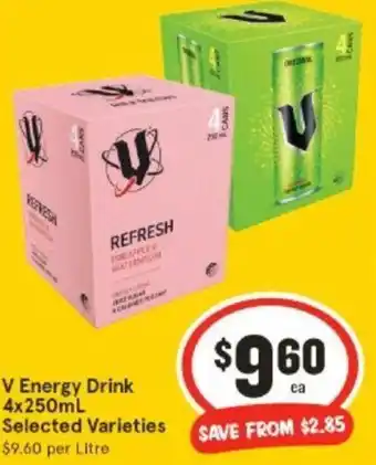 IGA V Energy Drink 4x250mL offer
