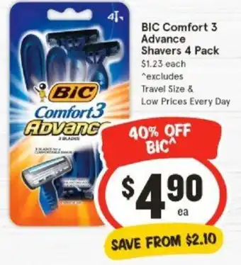 IGA BIC Comfort 3 Advance Shavers 4 Pack offer