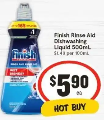 IGA Finish Rinse Aid Dishwashing Liquid 500mL offer