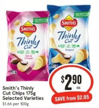 IGA Smith's Thinly Cut Chips 175g offer