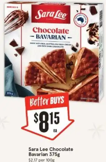 IGA Sara Lee Chocolate Bavarian 375g offer