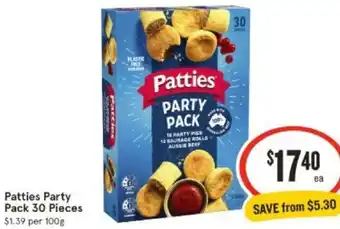 IGA Patties Party Pack 30 Pieces offer