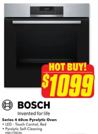 The Good Guys BOSCH Series 4 60cm Pyrolytic Oven offer