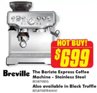 The Good Guys Breville The Barista Express Coffee Machine - Stainless Steel offer