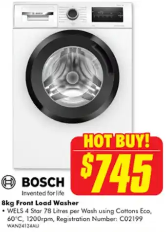 The Good Guys BOSCH 8kg Front Load Washer offer