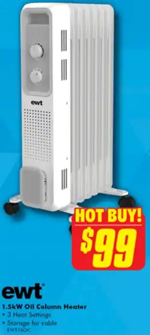 ewt 1.5kW Oil Column Heater