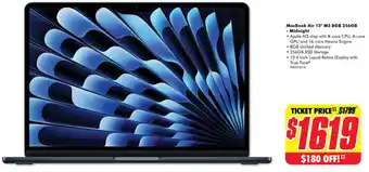 The Good Guys MacBook Air 13" M3 8GB 256GB offer