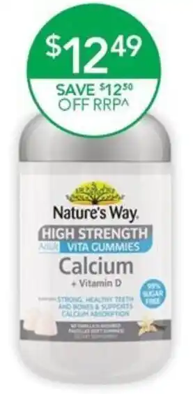 Terry White Nature's Way. HIGH STRENGTH Adult VITA GUMMIES Calcium offer