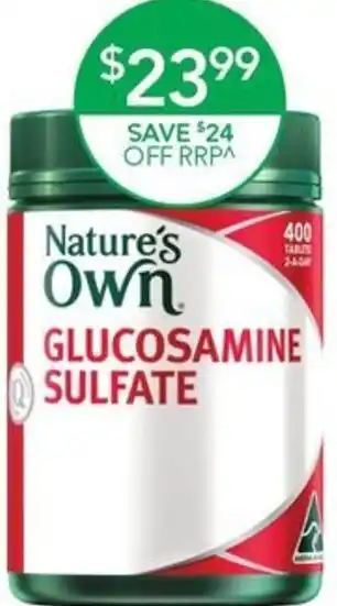 Terry White Nature's Own GLUCOSAMINE SULFATE offer