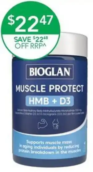 Terry White BIOGLAN MUSCLE PROTECT HMB + D3 offer