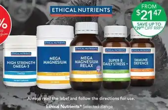 Terry White Ethical Nutrients* Selected Range offer