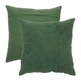 Twiggy Embroidered Square Cushion by M.U.S.E